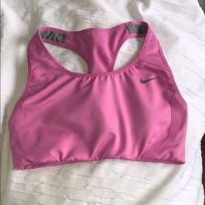 Pink nike sports bra